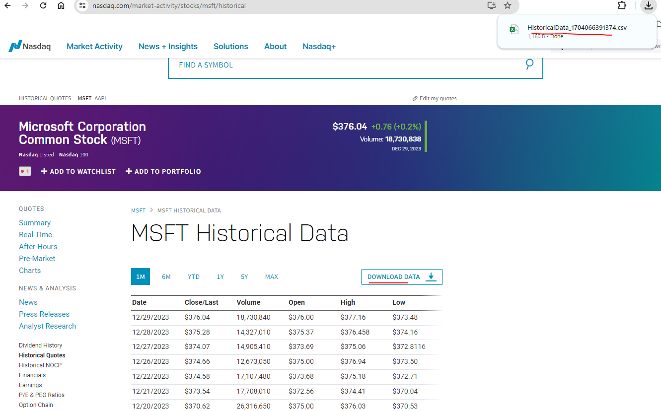 Stock-Price-Download