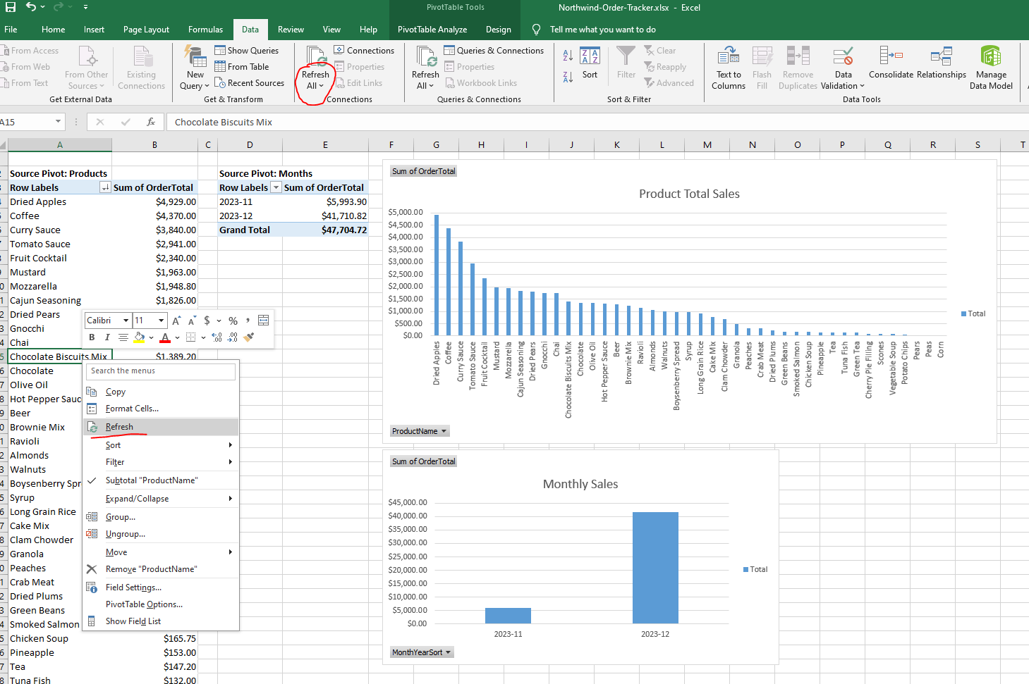 Excel-Access-Pivot-Charts